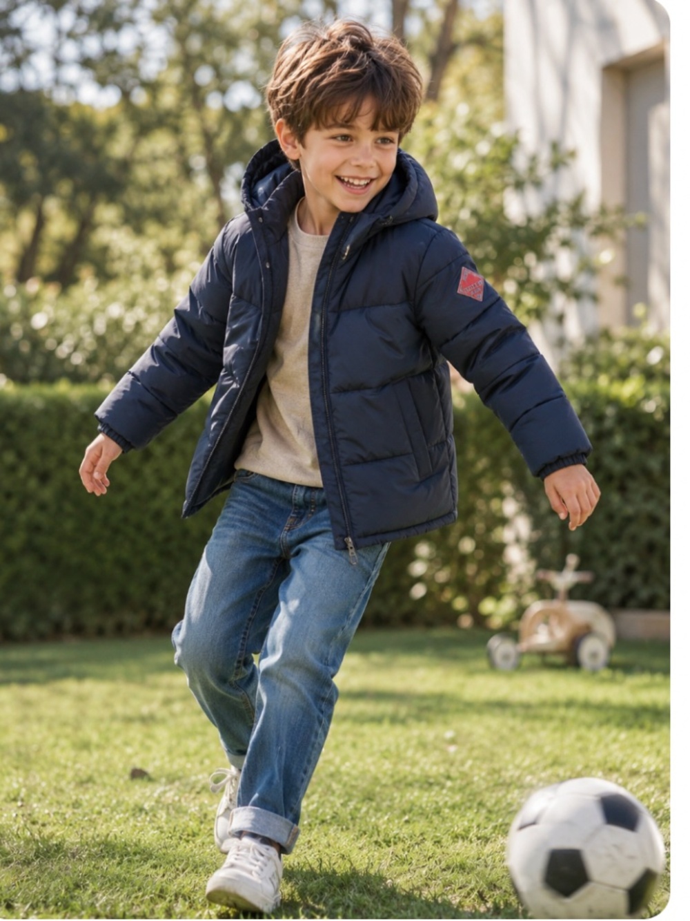 GAP KIDS blue puffer jacket. 8-9 Years